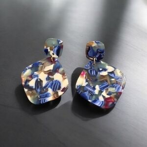 Marble Acrylic Dangle Earrings